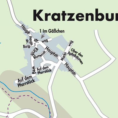 Stadtplan Kratzenburg