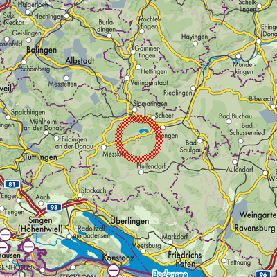 Landkarte Krauchenwies