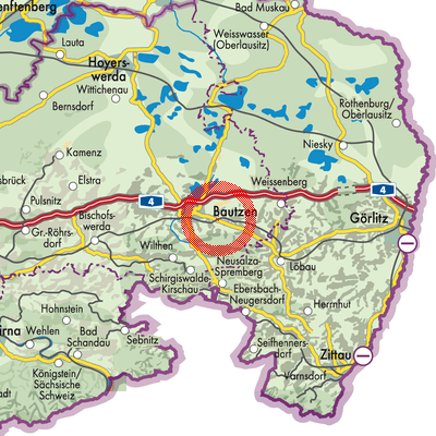 Landkarte Kubschütz - Kubšicy