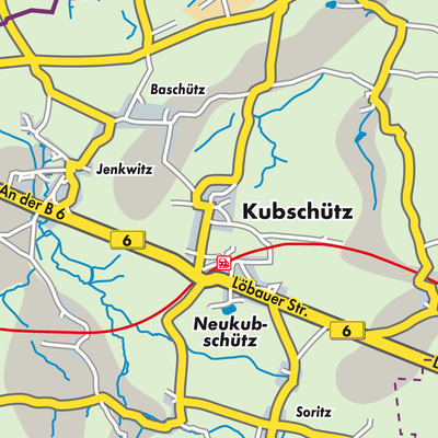 Übersichtsplan Kubschütz - Kubšicy