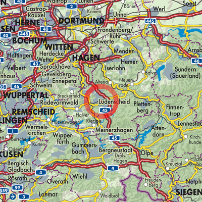 Landkarte Lüdenscheid