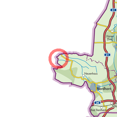 Landkarte Laar