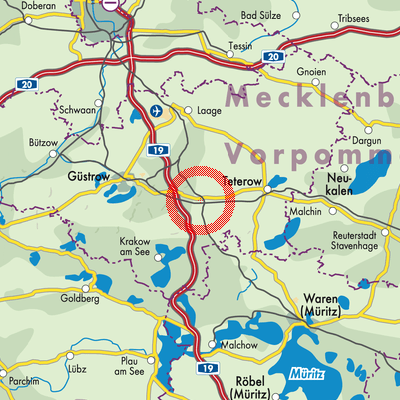 Landkarte Lalendorf