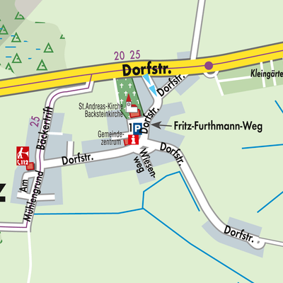 Stadtplan Lancken-Granitz