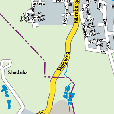 Stadtplan Langensendelbach