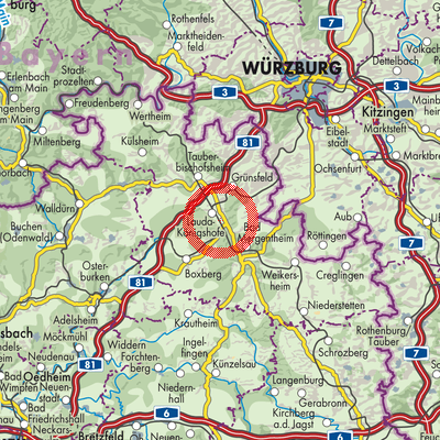 Landkarte Lauda-Königshofen
