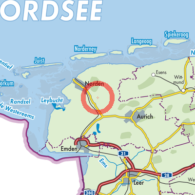 Landkarte Leezdorf