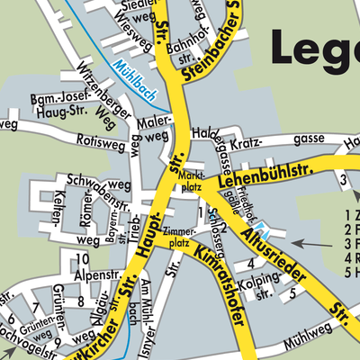 Stadtplan Legau