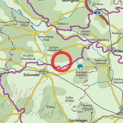 Landkarte Lemgow
