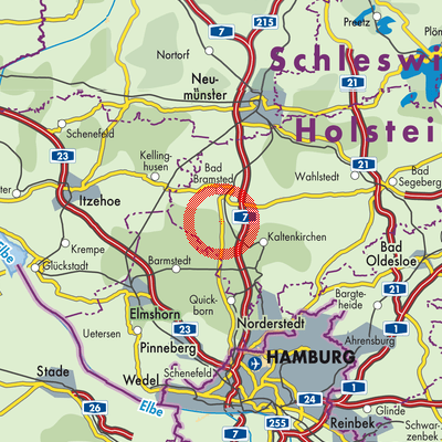 Landkarte Lentföhrden