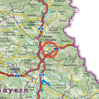 Landkarte Leuchtenberg