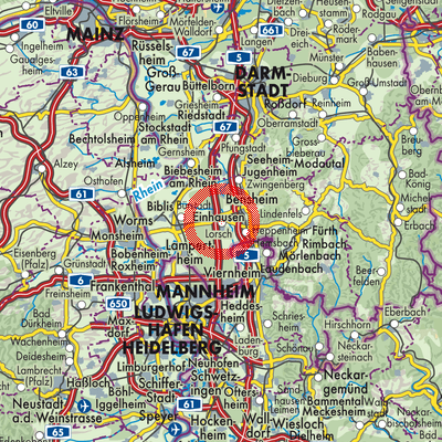 Landkarte Lorsch
