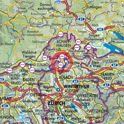 Landkarte Lottstetten