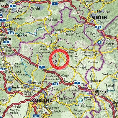 Landkarte Mündersbach
