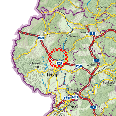 Landkarte Malbergweich