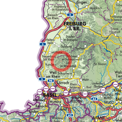 Landkarte Malsburg-Marzell