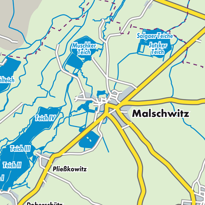 Übersichtsplan Malschwitz - Malešecy