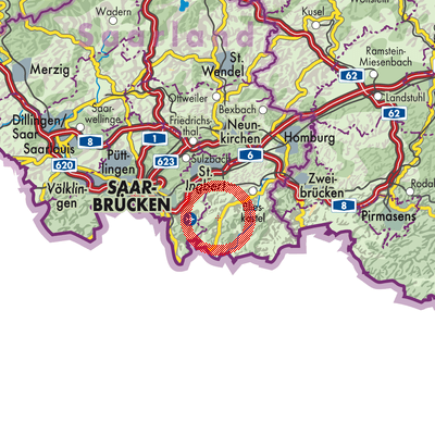 Landkarte Mandelbachtal