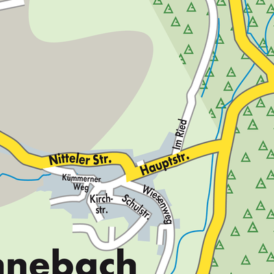 Stadtplan Mannebach