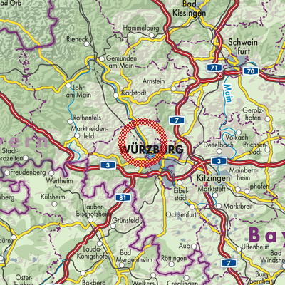 Landkarte Margetshöchheim