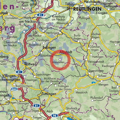 Landkarte Meßstetten