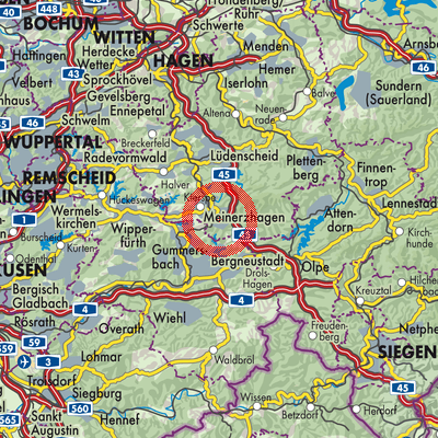 Landkarte Meinerzhagen