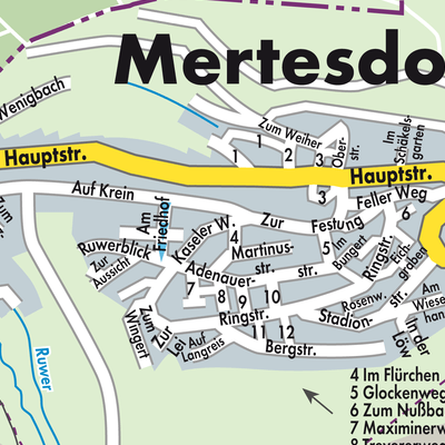 Stadtplan Mertesdorf
