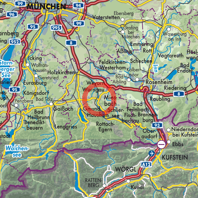 Landkarte Miesbach