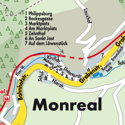 Stadtplan Monreal