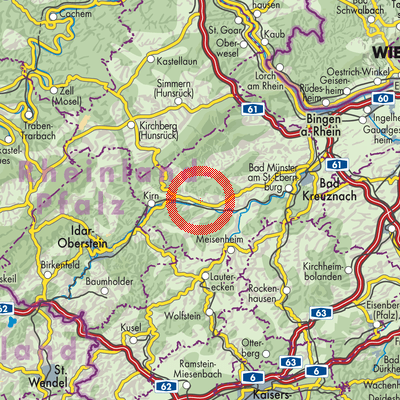 Landkarte Monzingen