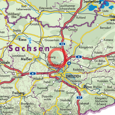 Landkarte Moritzburg