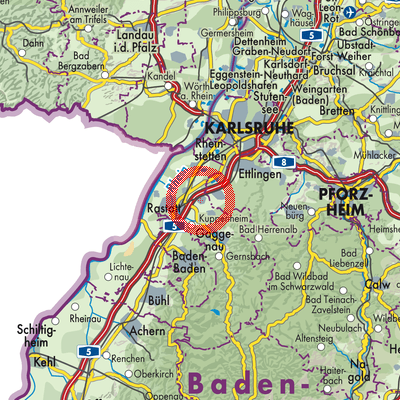 Landkarte Muggensturm