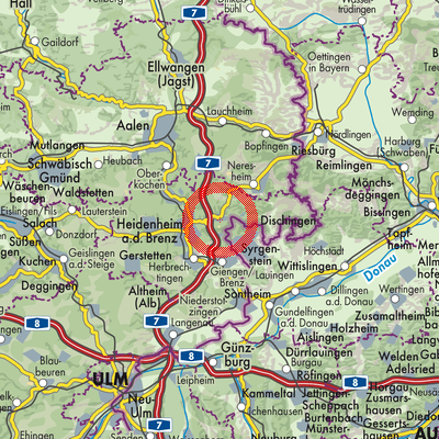 Landkarte Nattheim