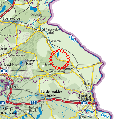 Landkarte Neuhardenberg