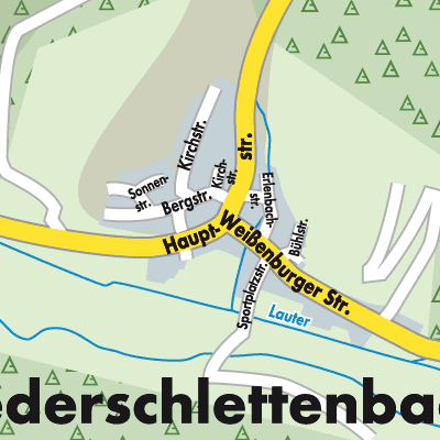 Stadtplan Niederschlettenbach