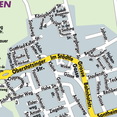 Stadtplan Niederstotzingen