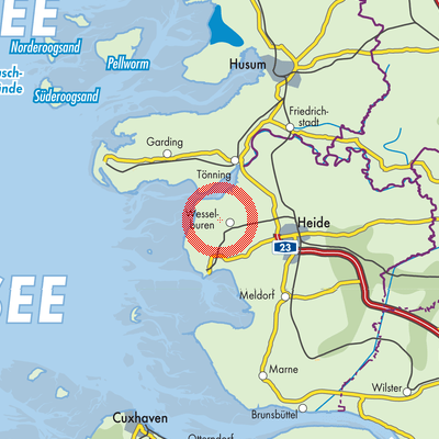Landkarte Norddeich