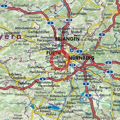 Landkarte Oberasbach