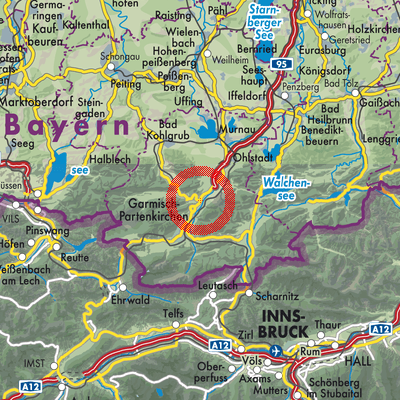 Landkarte Oberau