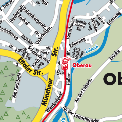 Stadtplan Oberau