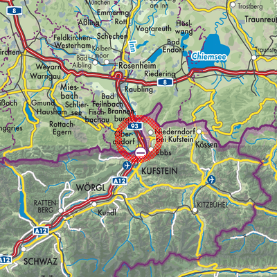 Landkarte Oberaudorf