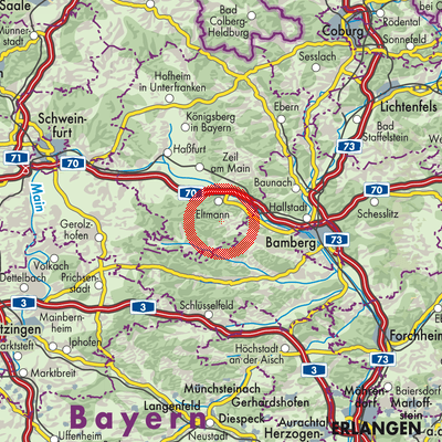 Landkarte Oberaurach