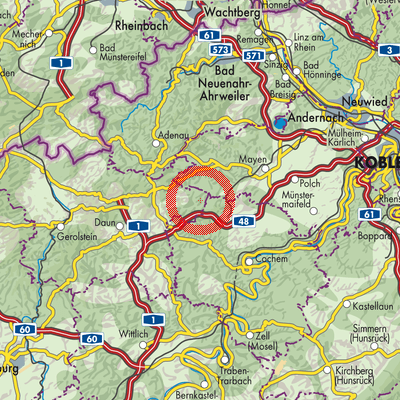 Landkarte Oberelz
