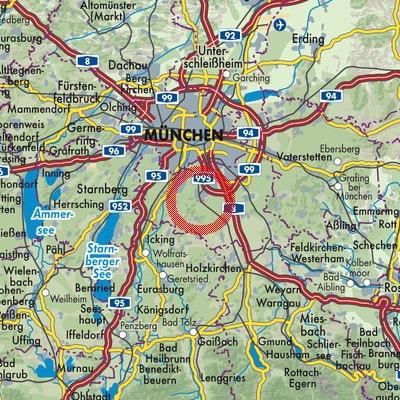 Landkarte Oberhaching