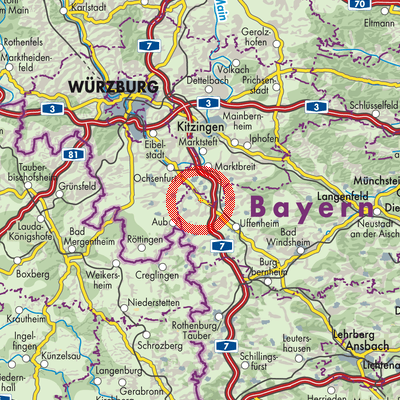Landkarte Oberickelsheim
