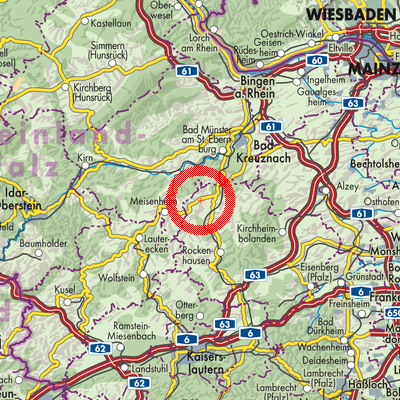 Landkarte Obermoschel