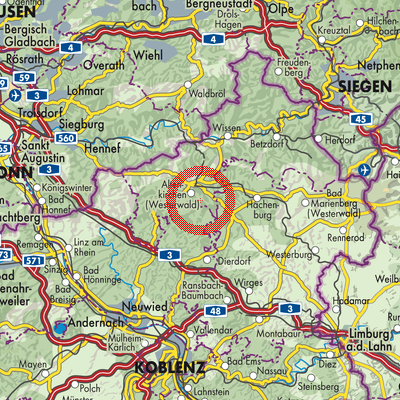 Landkarte Oberwambach