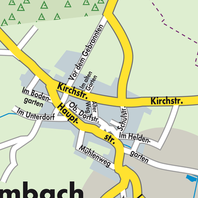 Stadtplan Oberwambach
