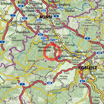 Landkarte Oberzissen
