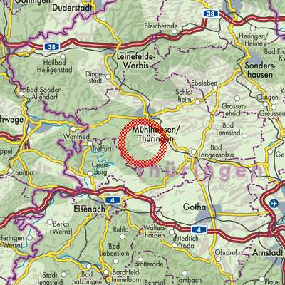Landkarte Oppershausen